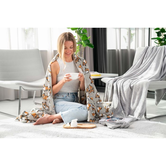 Плед Ardesto Flannel корги, 160х200 см (ART0109PB) изображение 3