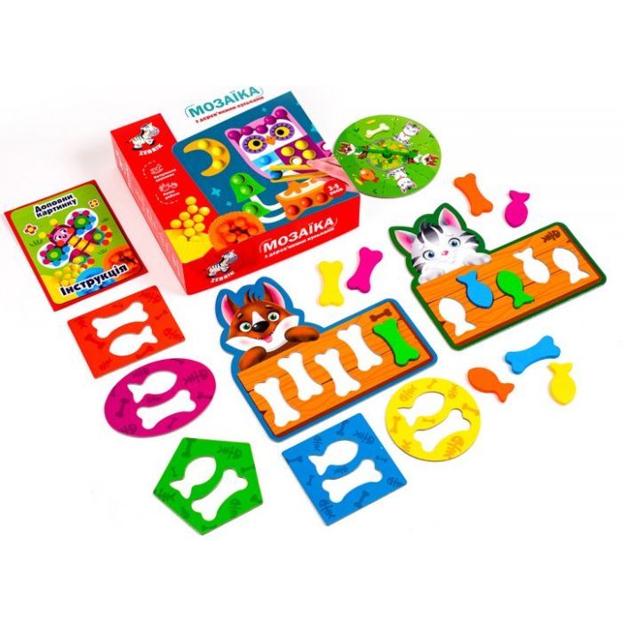 Развивающая игрушка Vladi Toys Игра-сортер Накорми пушистиков (укр) (ZB2002-07) изображение 2