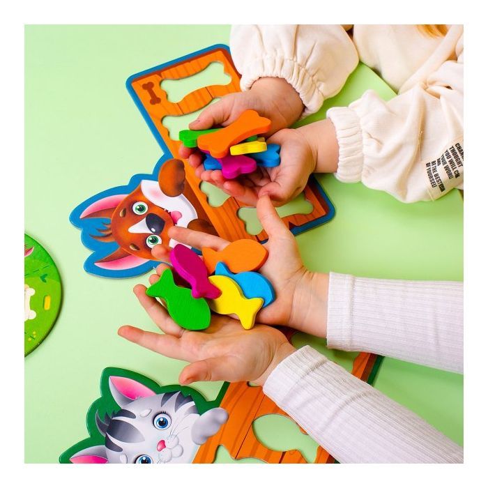 Развивающая игрушка Vladi Toys Игра-сортер Накорми пушистиков (укр) (ZB2002-07) изображение 7