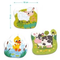 Пазл DoDo 3 в 1 Сільські тварини (300393) зображення 5