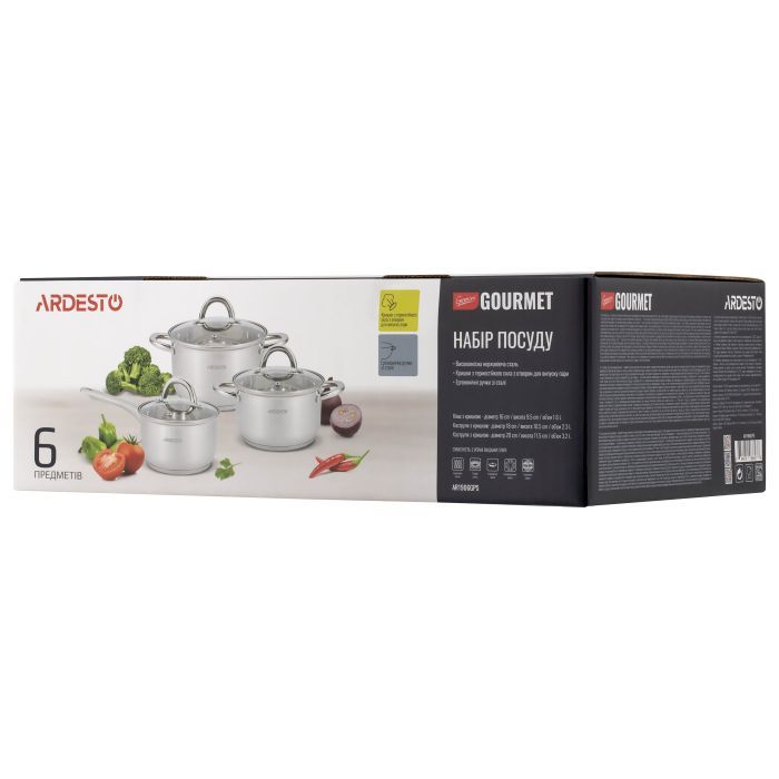 Набор посуды Ardesto Gemini Gourmet Andria 6 пред (AR1906GPS) изображение 8