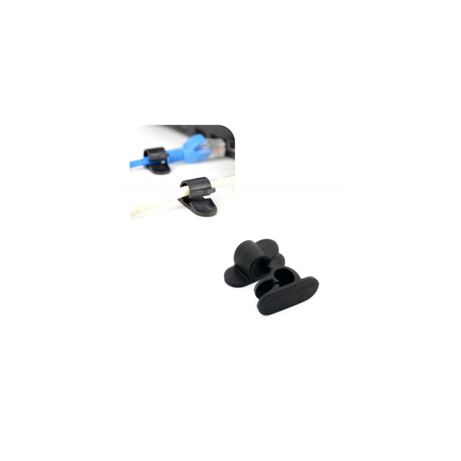 Тримач для кабелю Extradigital CC-905 Cable Clips, Black (KBC1708) зображення 4
