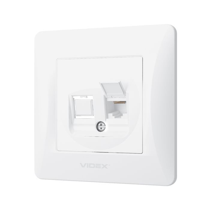 Компьютерная розетка Videx BINERA CAT6 (VF-BNSK1PC6-W) изображение 2