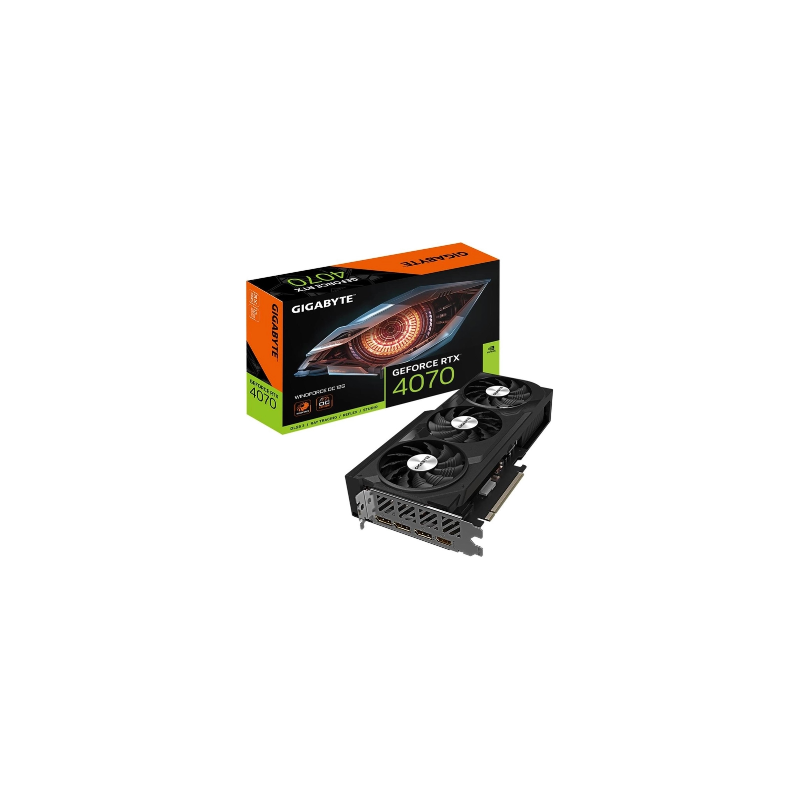 Відеокарта GIGABYTE GeForce RTX4070 12Gb WINDFORCE OC (GV-N4070WF3OC-12GD) зображення 2