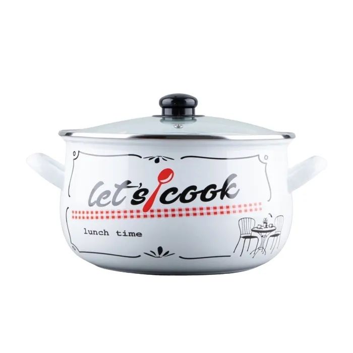 Кастрюля Gusto "Давайте готувати" Б 20 см 4,0 л (GT-T-120-LCW)