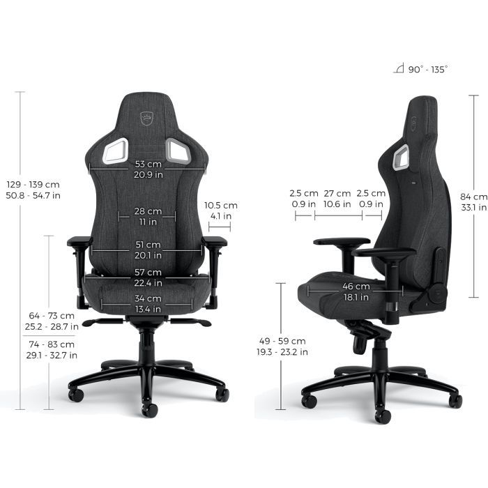 Крісло ігрове Noblechairs Epic TX Anthrazite (NBL-EPC-TX-ATC) зображення 6
