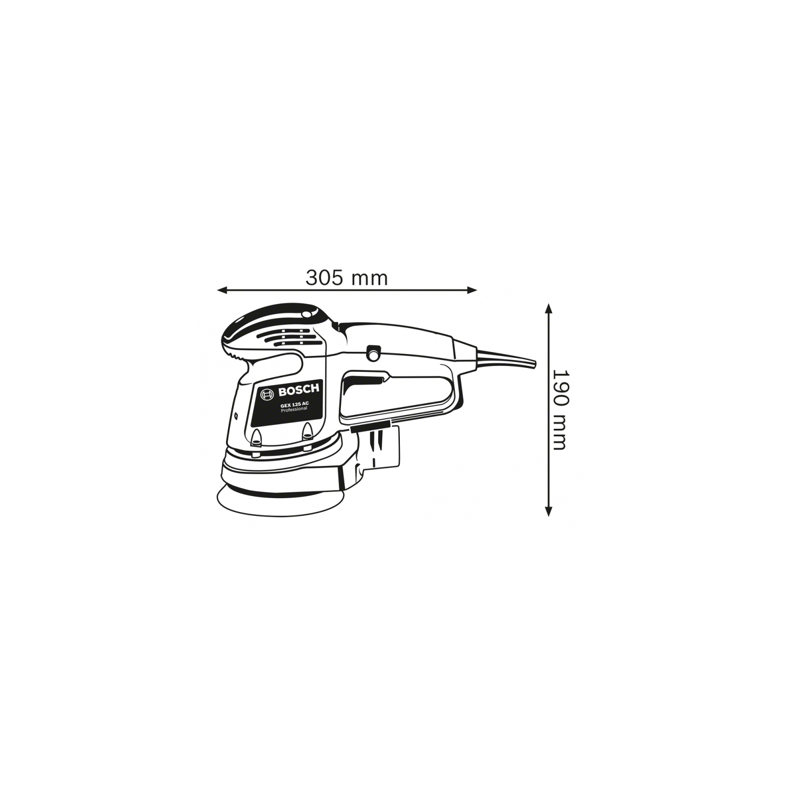 Шлифовальная машина Bosch GEX 34-125 (0.601.372.300) изображение 2
