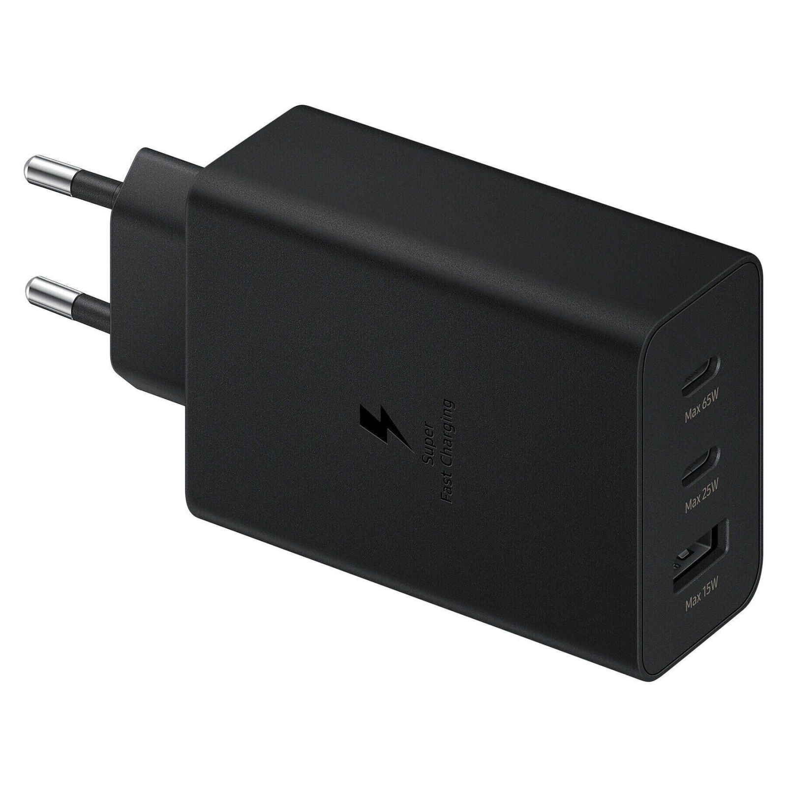 Зарядное устройство Samsung 65W Power Adapter Trio (w/o cable) Black (EP-T6530NBEGRU) изображение 3
