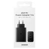 Зарядное устройство Samsung 65W Power Adapter Trio (w/o cable) Black (EP-T6530NBEGRU) изображение 4