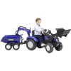 Веломобіль Falk Ranch трактор на педалях з причепом Синій (3016203090233) (3090W) зображення 3
