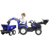 Веломобіль Falk Ranch трактор на педалях з причепом Синій (3016203090233) (3090W) зображення 4