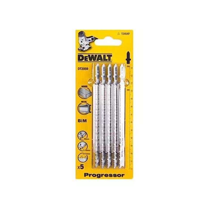 Полотно DeWALT для електролобзика, спеціальне, L=132, WL=101, 2.4-5 мм, 5 шт (DT2059)