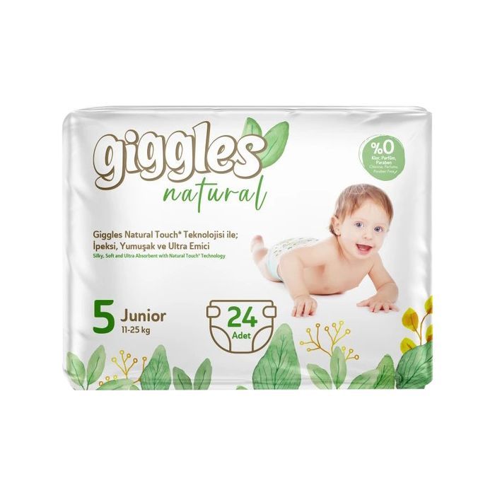 Підгузки Giggles Natural 5 Junior 11-25 кг 24 шт (8680131206414)