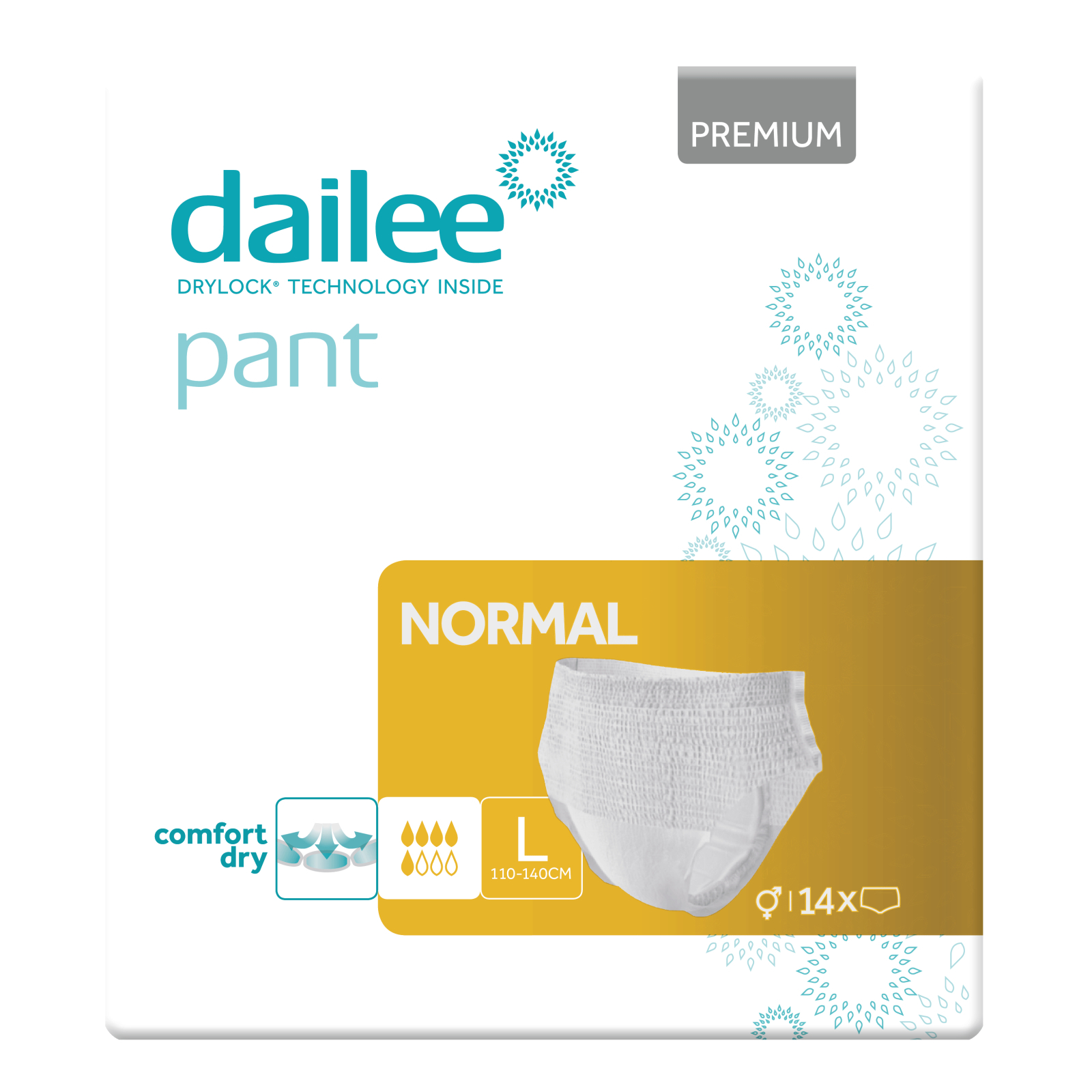 Подгузники для взрослых Dailee Pant Premium Normal M 14 шт (8595611625619)