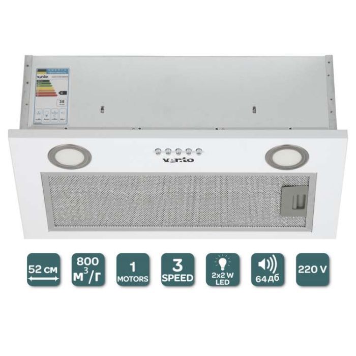 Витяжка кухонна Ventolux PUNTO 52 WH (950) PB зображення 5