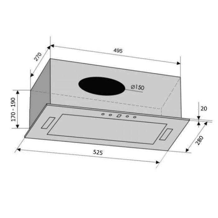 Витяжка кухонна Ventolux PUNTO 52 WH (950) PB зображення 6