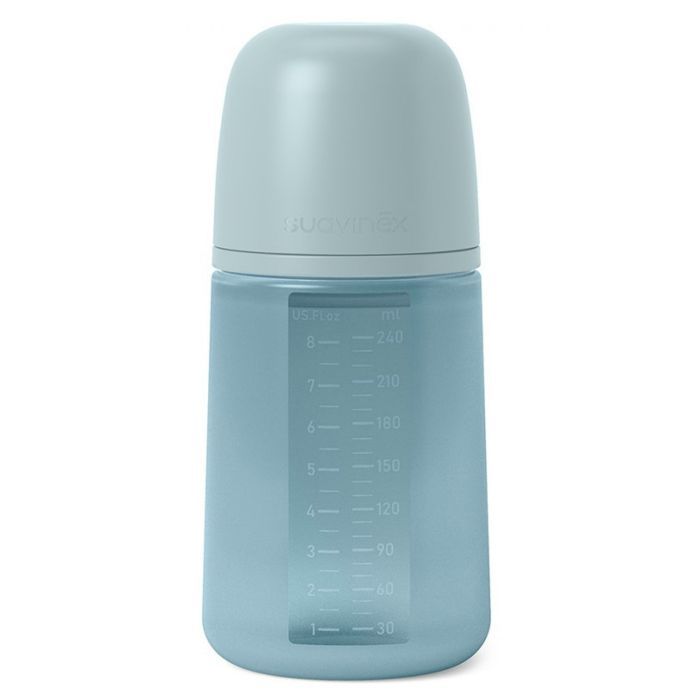 Бутылочка для кормления Suavinex Colour Essence силиконовая, медленный поток, 240 мл. (308072)