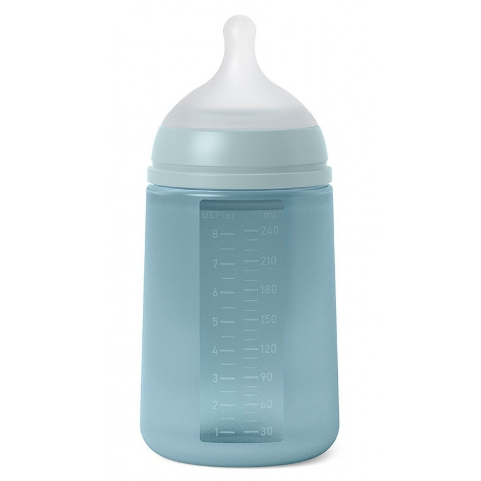 Пляшечка для годування Suavinex Colour Essence силіконова, повільний потік,240 мл, мустард (308069) зображення 2