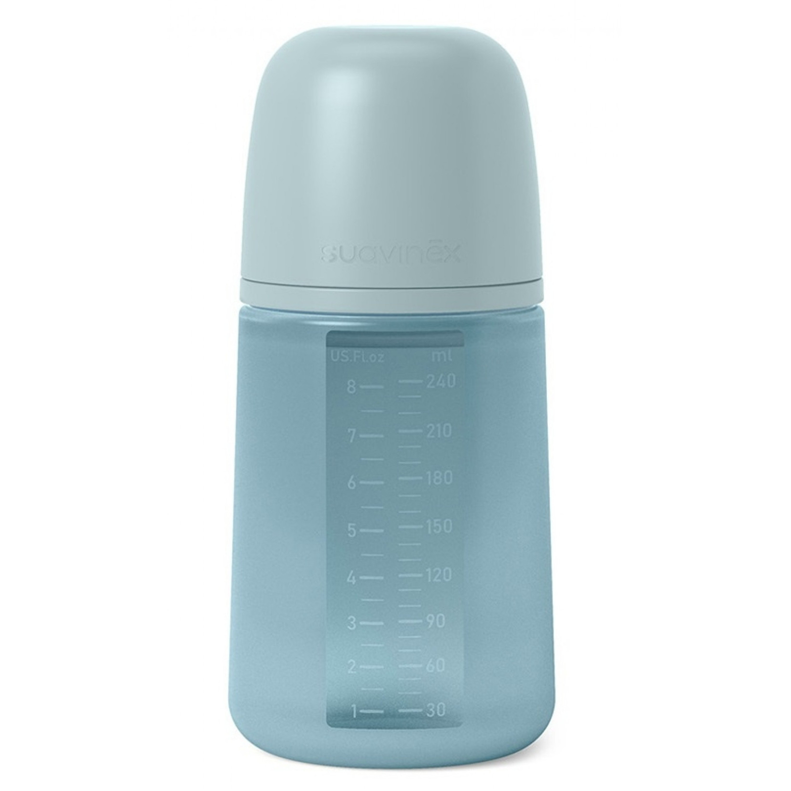 Пляшечка для годування Suavinex Colour Essence силіконова, повільний потік,240 мл, нюдова (308072)