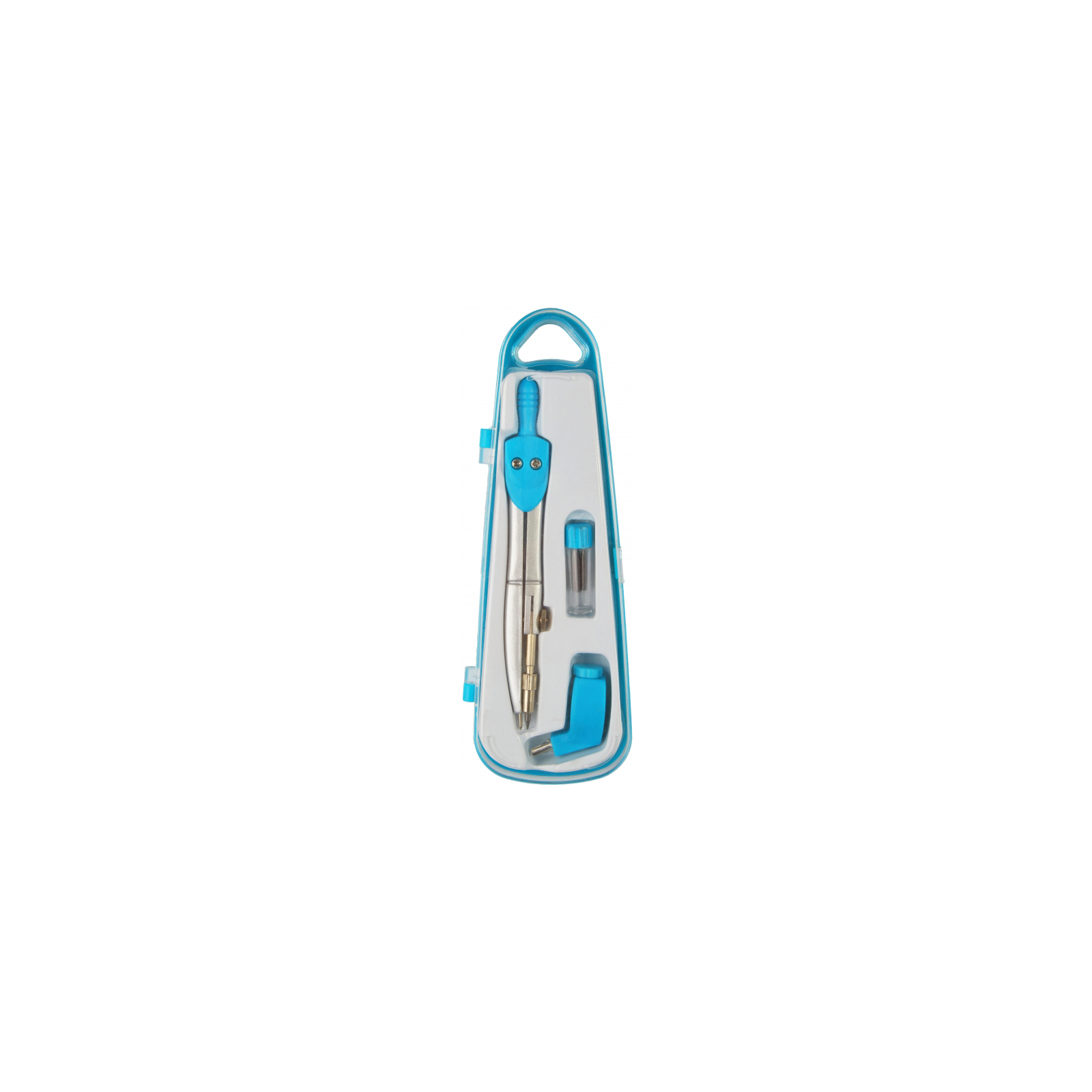 Циркуль Economix з запасними грифелями та адаптером, блакитний (E81421)