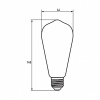 Лампочка Eurolamp ST64 7W E27 2700K (MLP-LED-ST64-07273(Amber)) изображение 3