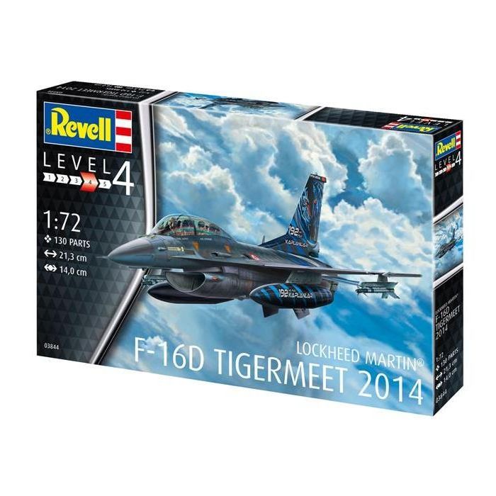 Сборная модель Revell Самолет F-16D Tigermeet 2014 уровень 4, 1:72 (RVL-03844)