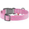 Нашийник для тварин WAUDOG Re-cotton з QR паспортом світловідбивний Ш 15 мм Д 25-35 см рожевий (02867) зображення 2