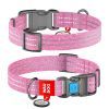 Нашийник для тварин WAUDOG Re-cotton з QR паспортом світловідбивний Ш 15 мм Д 25-35 см рожевий (02867) зображення 4