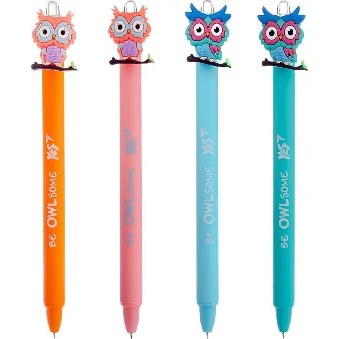 Ручка шариковая Yes Cute owl автоматическая 0,7 мм синяя (412007) изображение 2