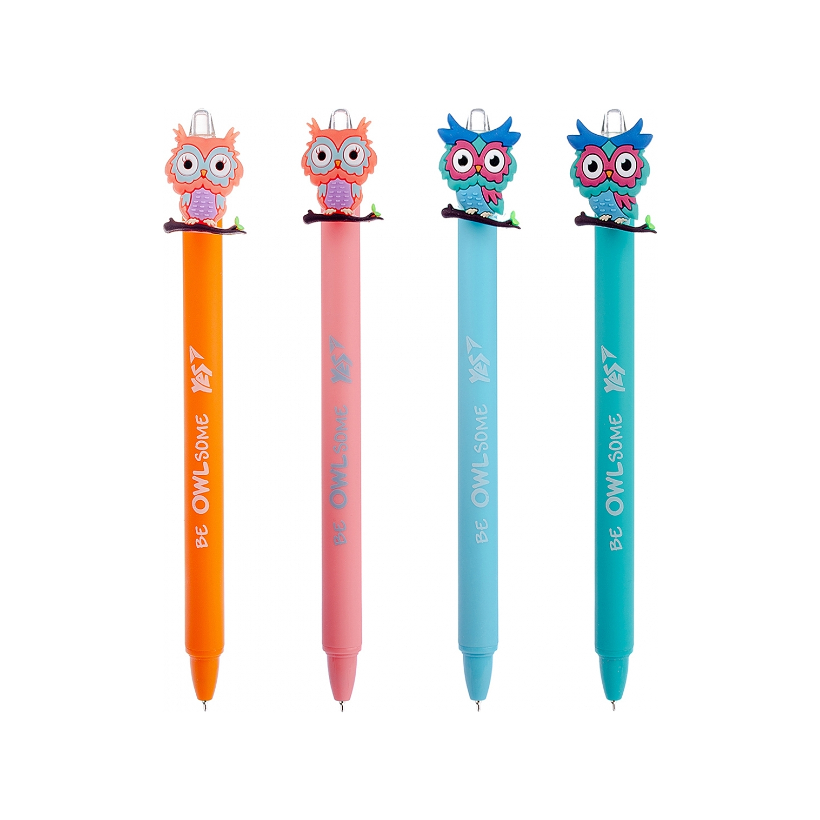 Ручка шариковая Yes Cute owl автоматическая 0,7 мм синяя (412007) изображение 2