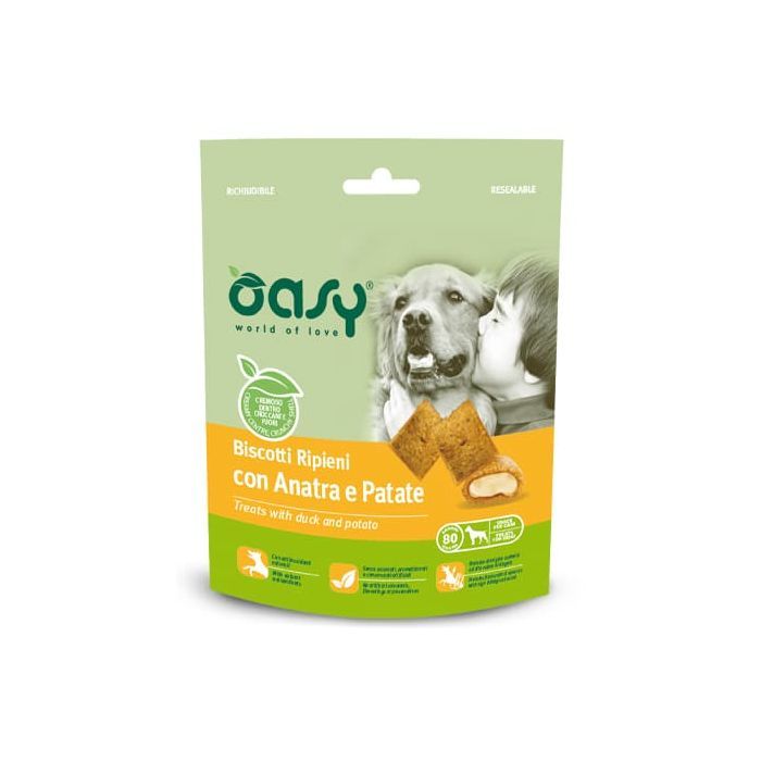 Ласощі для собак OASY TREATS Качка та картопля 80 г (8053017343105)