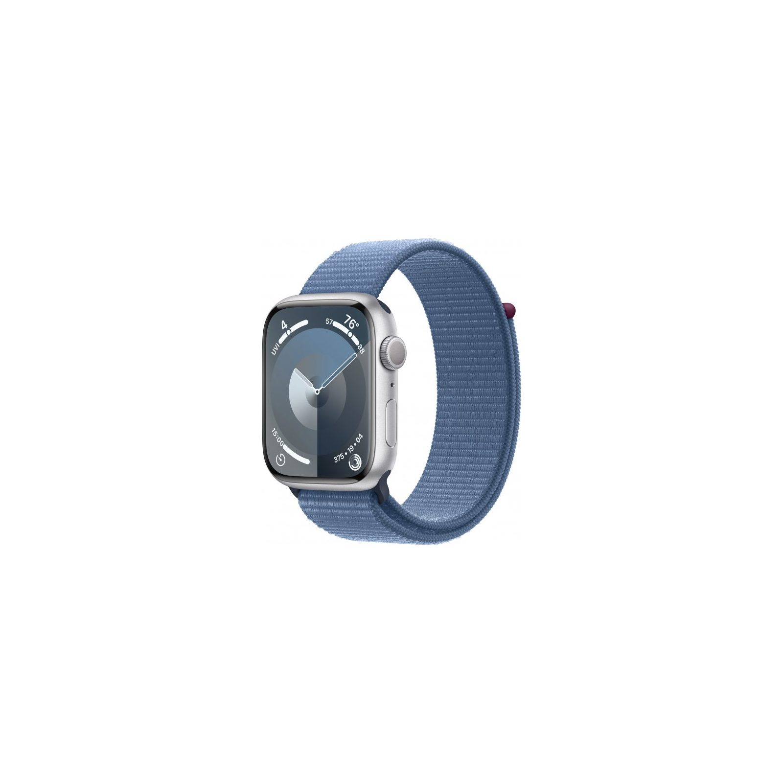 Смарт-часы Apple Watch Series 9 GPS 45mm Silver Aluminium Case with Winter Blue Sport Loop (MR9F3QP/A)