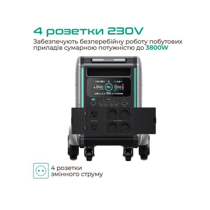 Зарядна станція Zendure SuperBase V6400 (ZDSBV6400-GY-EU) зображення 2