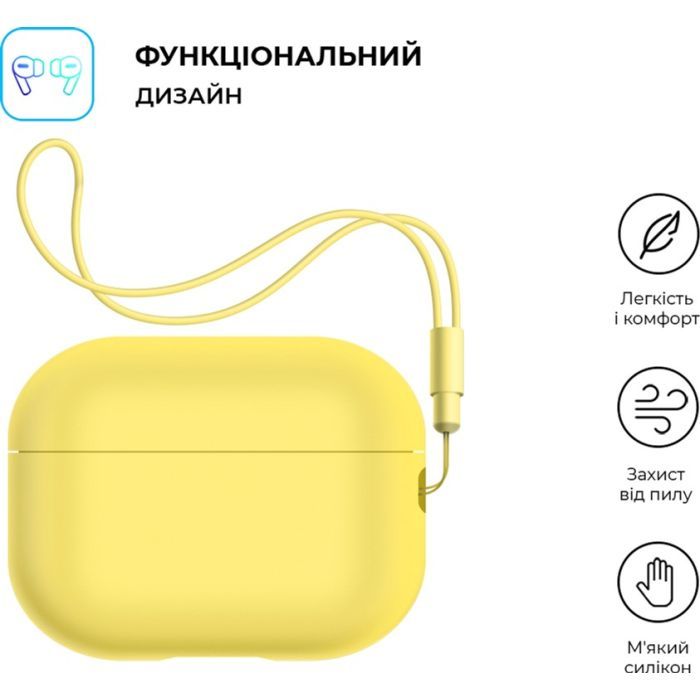 Чехол для наушников Armorstandart Silicone Case with straps для Apple Airpods Pro 2 Pink Purple (ARM68613) изображение 2