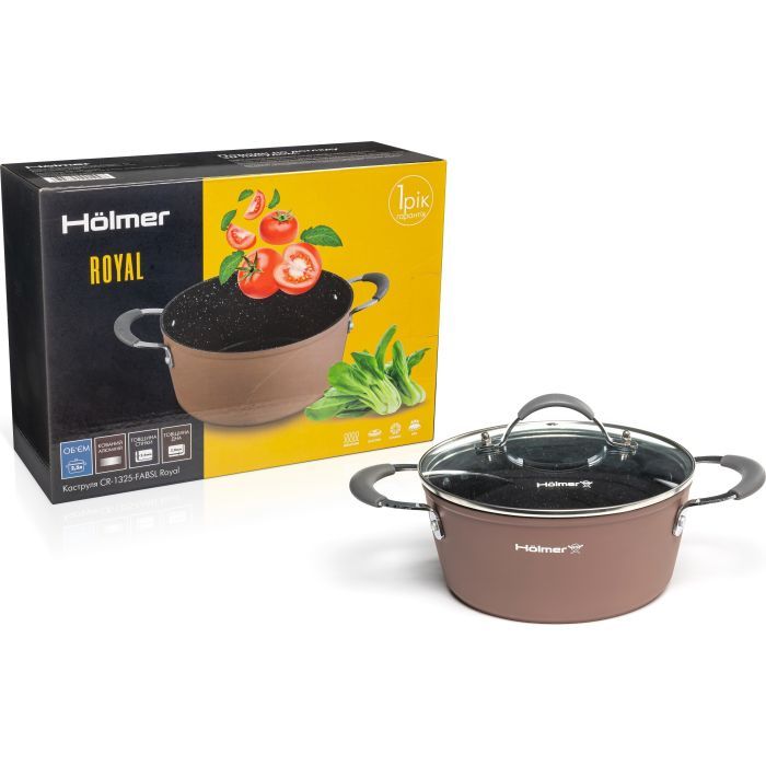 Кастрюля Hölmer Royal кована з кришкою 2,5 л (CR-1325-FABSL Royal) изображение 7