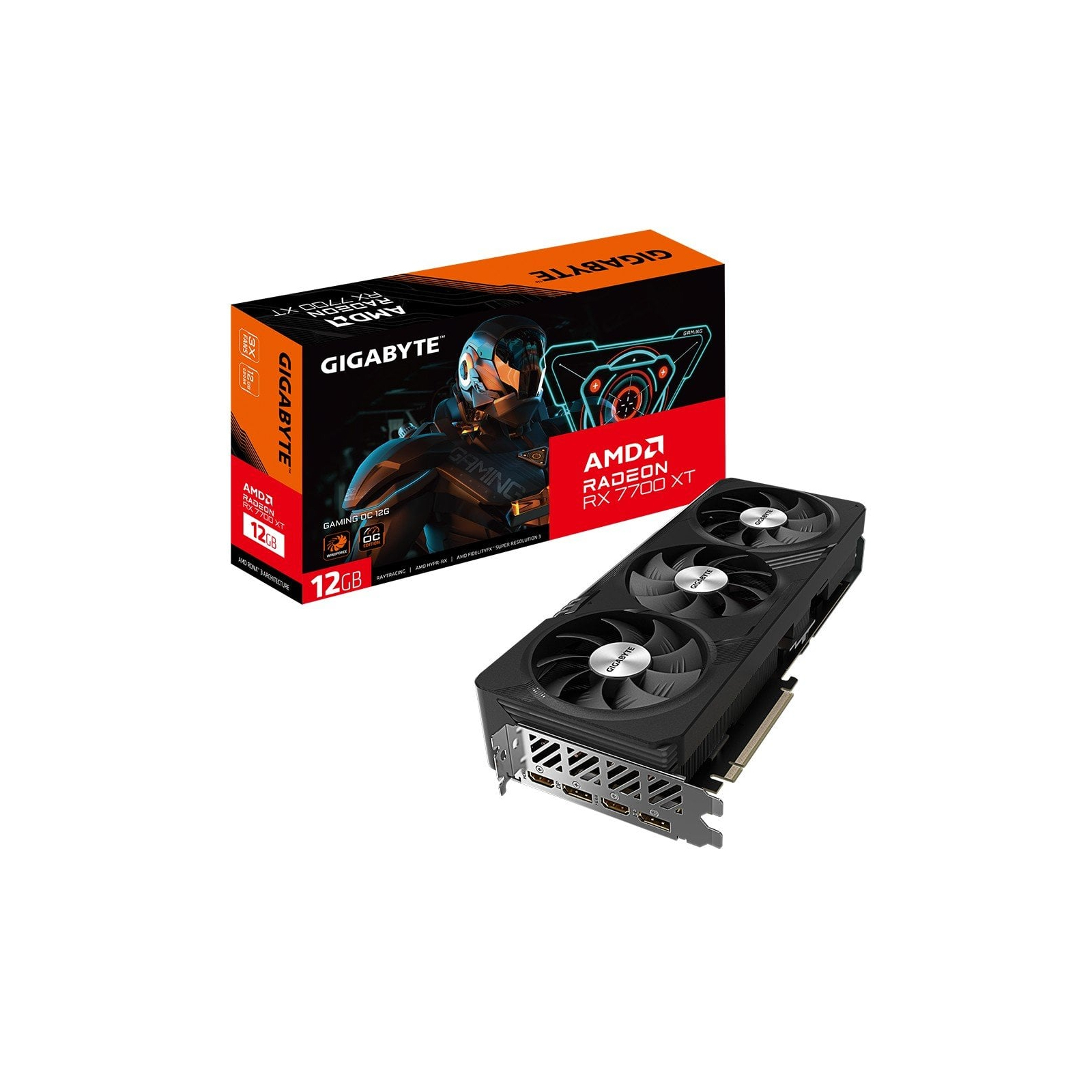 Видеокарта GIGABYTE Radeon RX 7700 XT 12Gb GAMING OC (GV-R77XTGAMING OC-12GD) изображение 8
