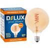 Лампочка Delux Globe G125 6Вт E27 2200К amber spiral filament (90018147) зображення 2