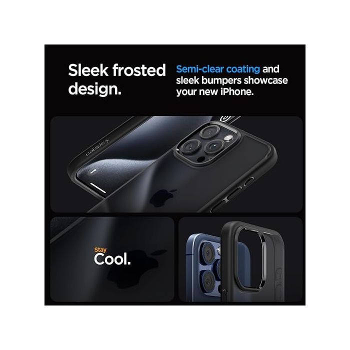 Чехол для мобильного телефона Spigen Apple iPhone 15 Pro Ultra Hybrid Frost Black (ACS06709) изображение 12