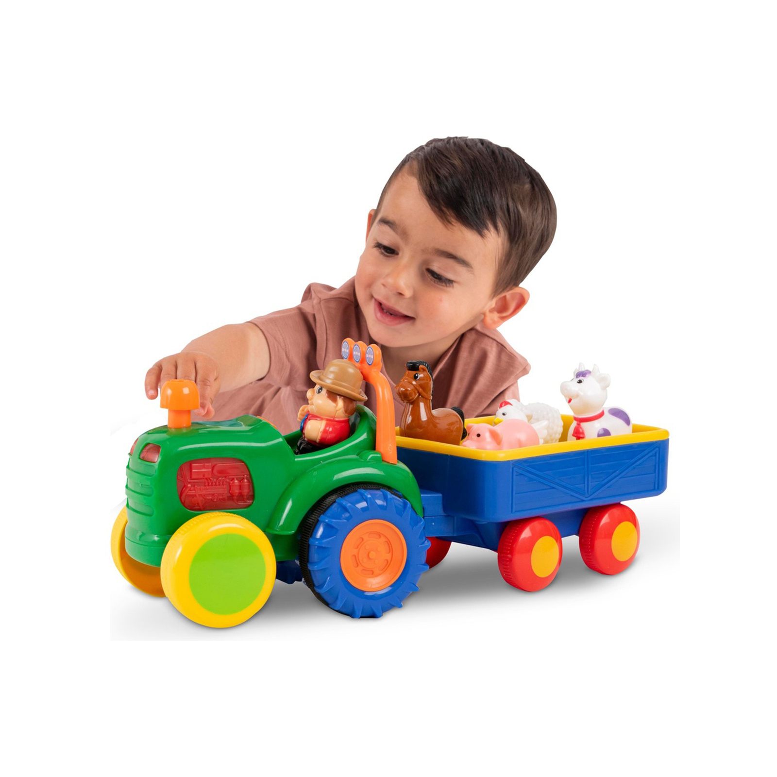 Развивающая игрушка Kiddi Smart Трактор с трейлером (063180) изображение 5