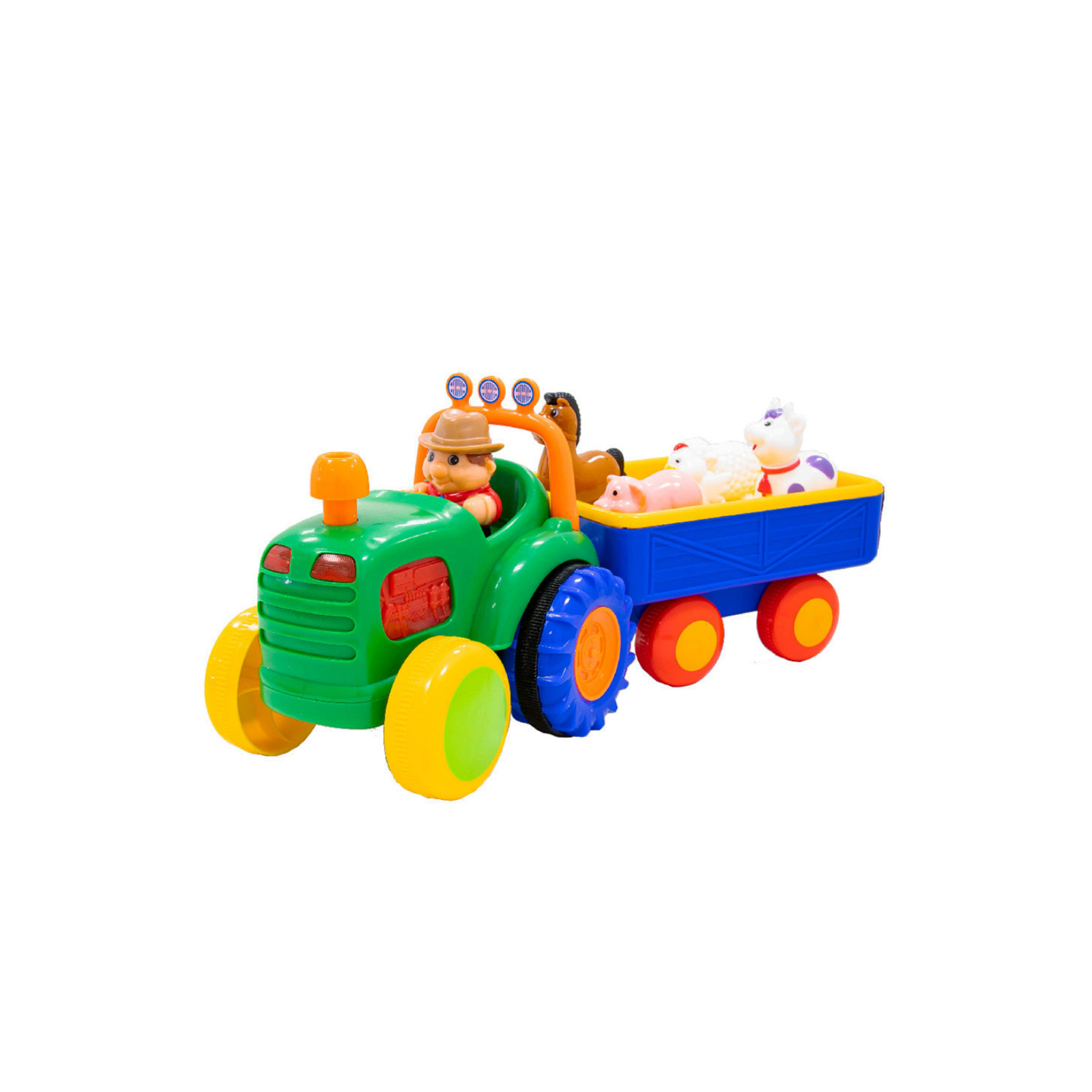 Розвиваюча іграшка Kiddi Smart Трактор з трейлером (063180)