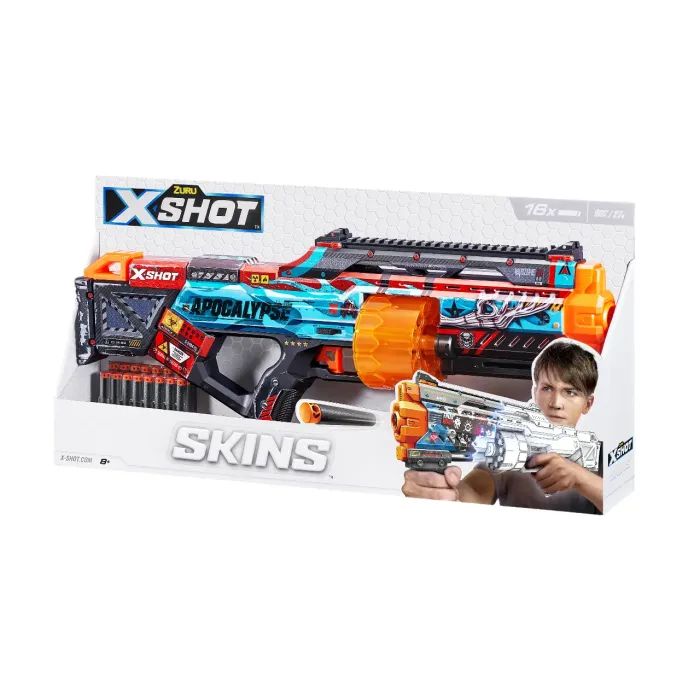 Іграшкова зброя Zuru X-Shot Швидкострільний бластер Skins Last Stand Faze (16 патронів) (36518H) зображення 4
