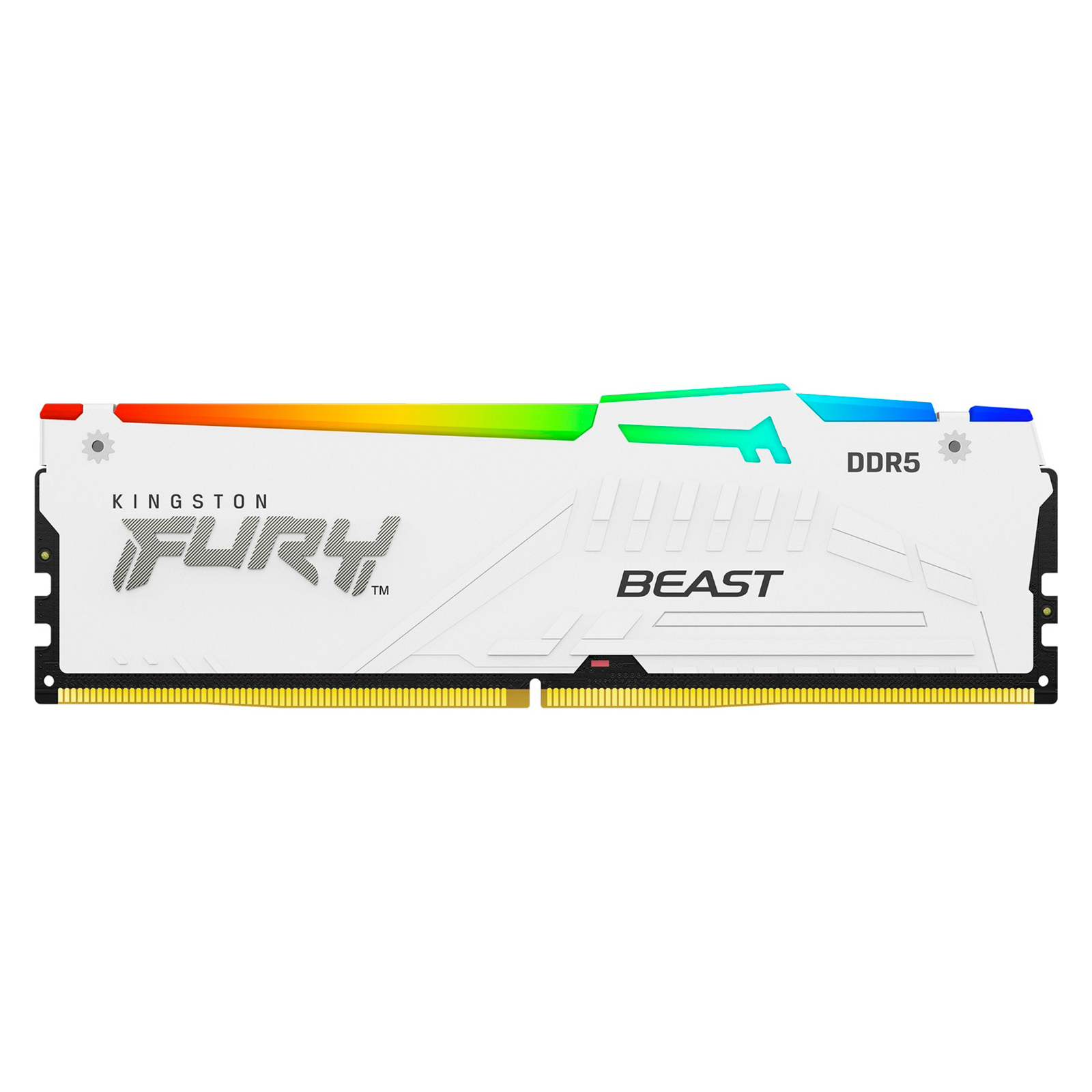 Модуль памяти для компьютера DDR5 16GB 5600 MHz FURY Beast White RGB Kingston Fury (ex.HyperX) (KF556C40BWA-16)