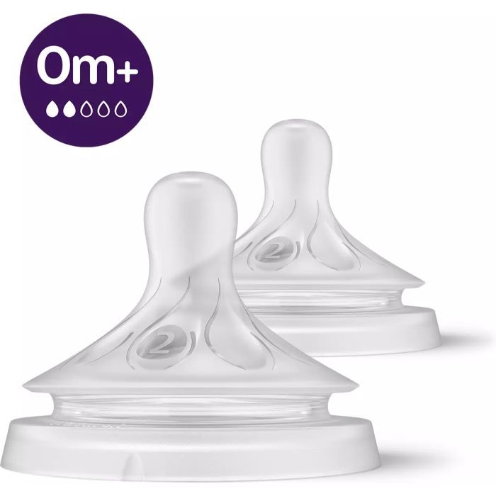 Соска Philips AVENT Natural силиконовая, Естественный поток, от 0 мес (SCY962/02)