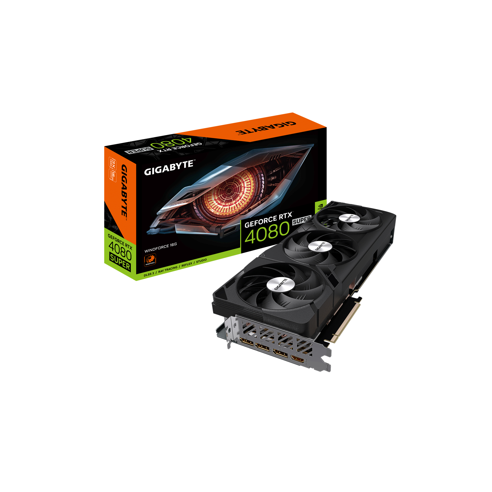 Видеокарта GIGABYTE GeForce RTX4080 SUPER 16Gb WINDFORCE (GV-N408SWF3-16GD) изображение 2