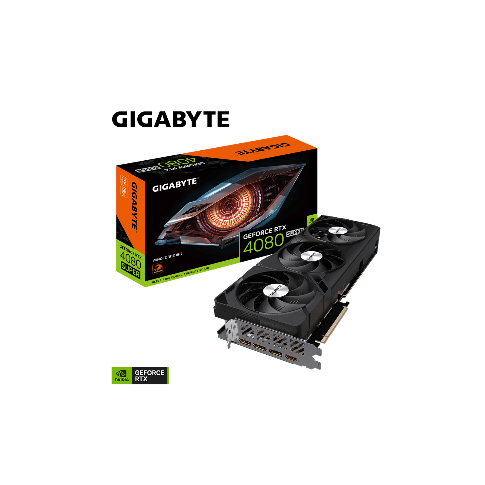 Видеокарта GIGABYTE GeForce RTX4080 SUPER 16Gb WINDFORCE (GV-N408SWF3-16GD) изображение 6