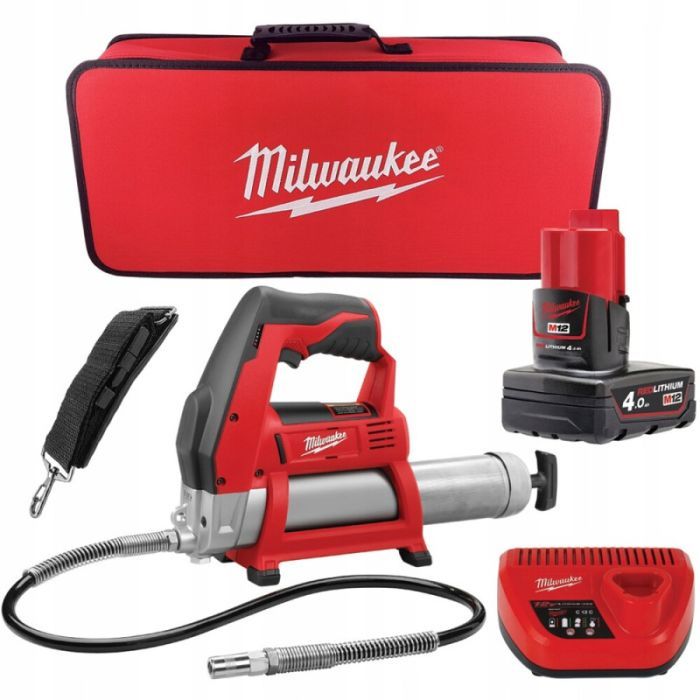 Шприц для смазки Milwaukee M12 GG-401B, Li-Ion 4Ah\ (4933441675)