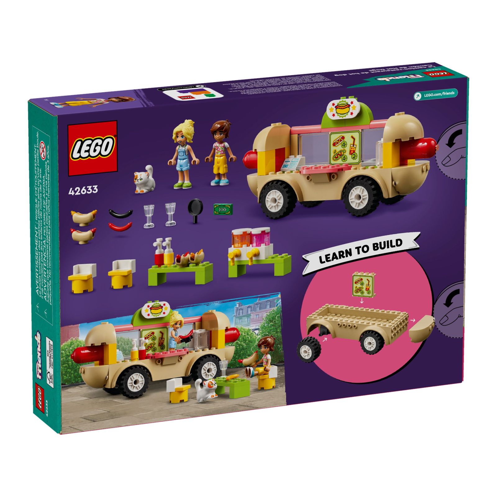 Конструктор LEGO Friends Вантажівка із гот-доґами 100 деталей (42633) зображення 6