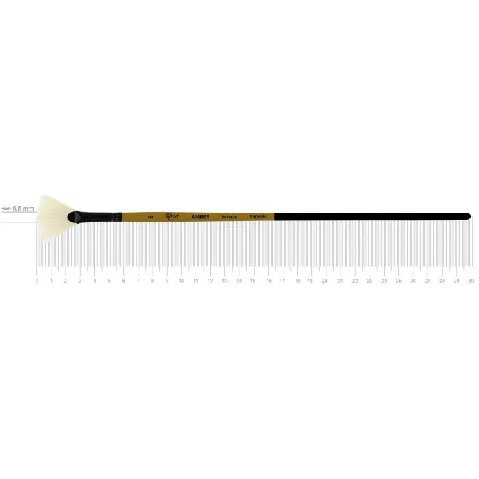 Пензлик для малювання Rosa Щетина віялова, AMBER 2306FN, №10 (4823098533566)