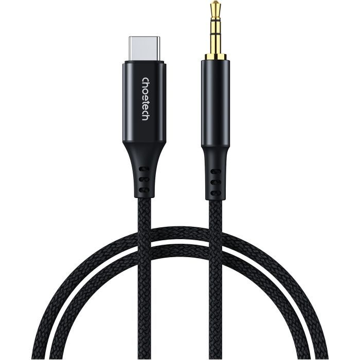 Переходник USB-C to jack 3.5mm stereo audio (CDLA) 2.0m Choetech (AUX008-BK)