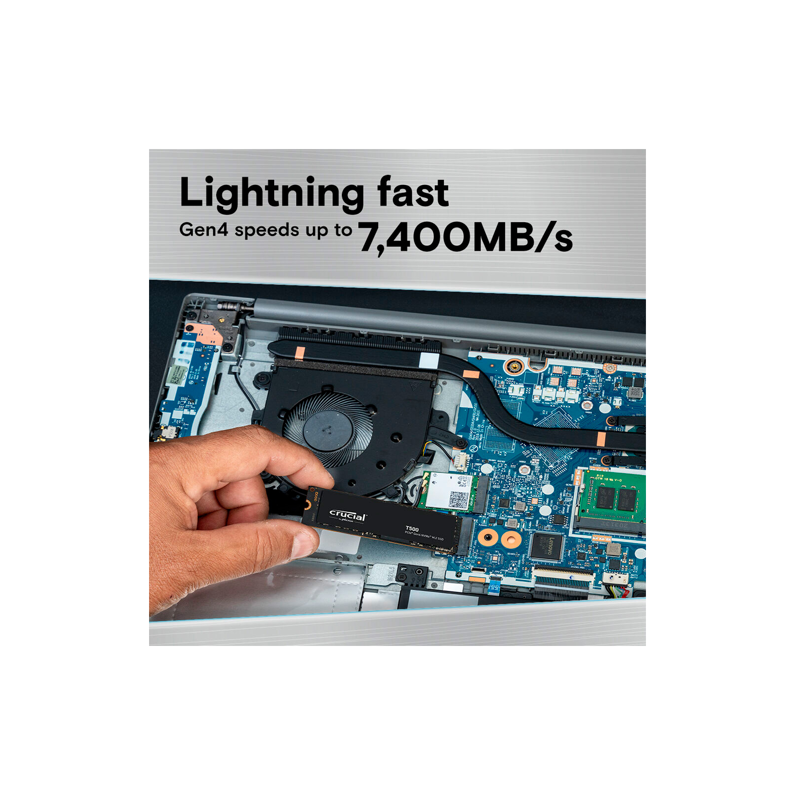 Накопичувач SSD M.2 2280 500GB T500 Micron (CT500T500SSD8) зображення 3